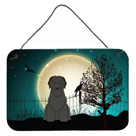 Carolines Treasures Halloween Scary Briard Black Wall or Door Hanging Prints BB2271DS812